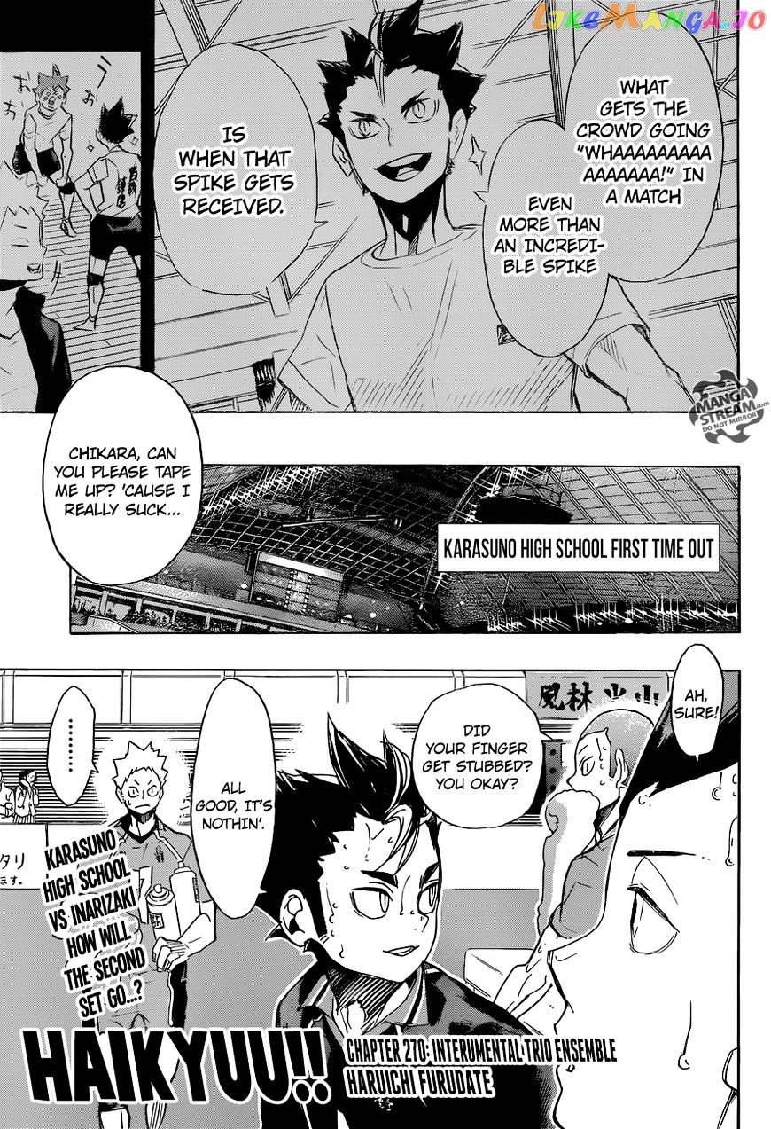 Haikyuu!!, Chapter 270 image 01